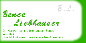 bence liebhauser business card